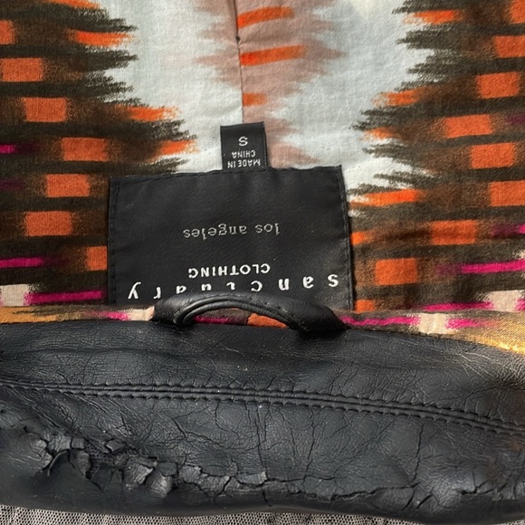 Sanctuary boho style black motorcycle vest size S - Picture 5 of 5